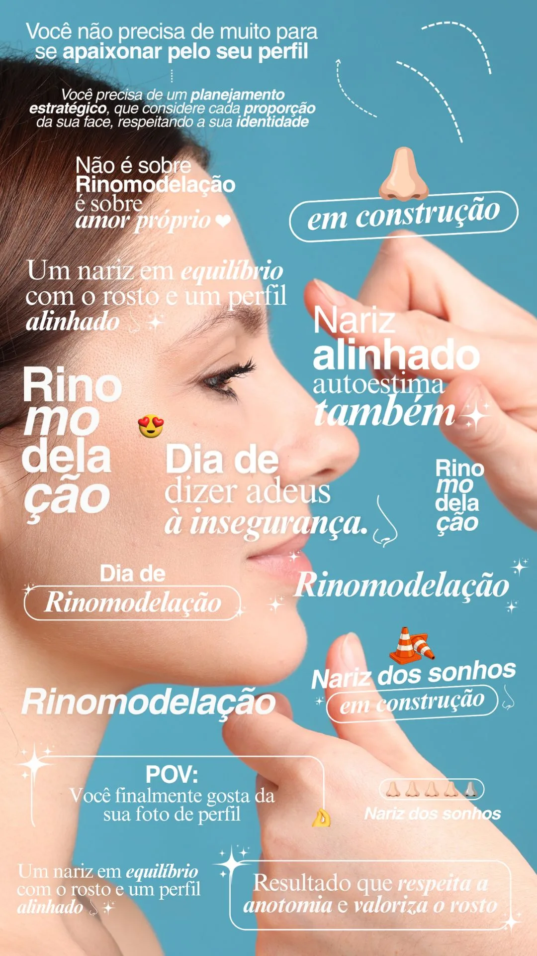 Exemplos de figurinhas StoryHOF para Rinomodelação