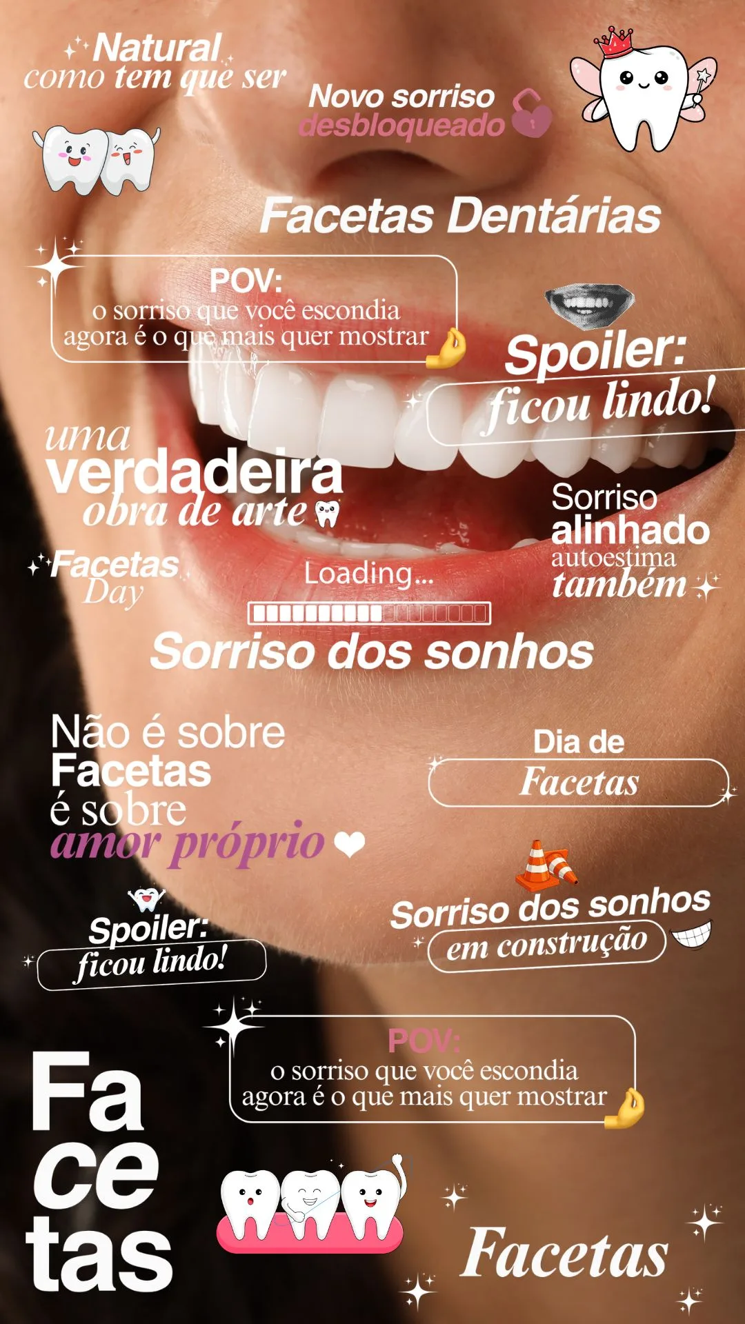 Exemplos de figurinhas StoryHOF para Facetas